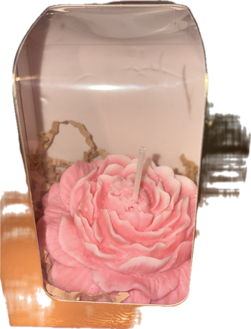 PEONY CANDLE - LARGE - low temp - 100% soy wax - 3" diameter