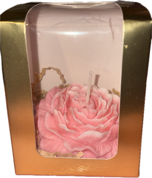 PEONY CANDLE - LARGE - low temp - 100% soy wax - 3" diameter